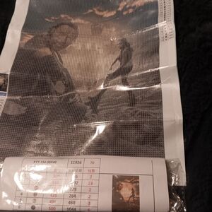 The Walking Dead Rick Michonne Diamond Painting Kit with Sunset Scene 30x40